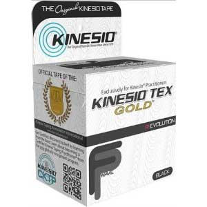 TAPES TEXTURED 2IN X 16.4FT BLACK KINESIO GOLD (6RL/BX) [647-081605120]
