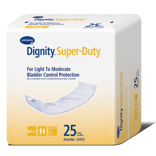 PADS INSERT GARMENT BOOSTER MOD ABS DISP LF 4IN X 12IN WHITE DIGNITY SUPER DUTY (25/PK 8PK/CS) [236-26955]