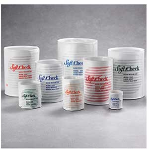 BLOOD PRESSURE CUFF ONLY DISP LF FABRIC W/VELCRO ADULT 18-26CM SM SOFTCHECK (5/BX) [651-ST1826-05]