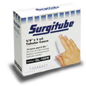 BANDAGES STRETCH NET TUBULAR DRESSING RETAINER LF SIZE 1 SM FINGER TOE .625IN X 5YD SURGITUBE (12/BX) [180-GL-105W]