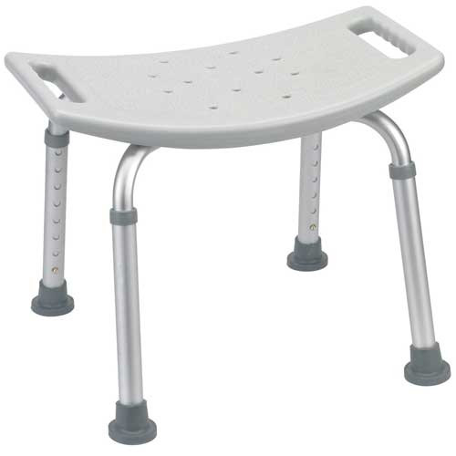 SEATS BATH BENCH W/O BACK ALUM FRAME ADJ HT 400LB CAP 15.5IN-19.5INH X 11.5IND X 19.25INW GRAY RETAIL PACK (1EA/CS) [482-RTL12203KDR]
