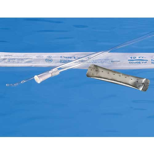 CATHETERS URETHRAL DISP ST INTERMITTENT PVC COUDE TIP LF HYDROPHILIC COATED 12FR 16IN W/O BPA DEHP (30/BX 10BX/CS) [500-UCH12C]