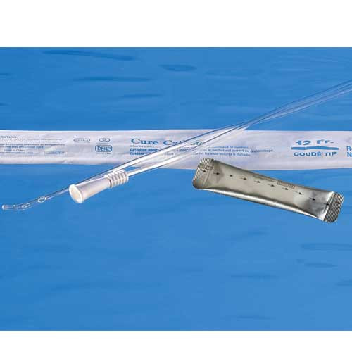 CATHETERS URETHRAL DISP ST INTERMITTENT PVC COUDE TIP LF HYDROPHILIC COATED 14FR 16IN W/O BPA DEHP (30/BX 10BX/CS) [500-UCH14C]