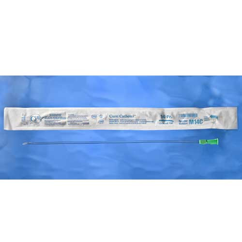 CATHETERS URETHRAL DISP ST INTERMITTENT PVC COUDE TIP LF 14FR 16IN W/O BPA DEHP (30/BX 10BX/CS) [500-UC14C]