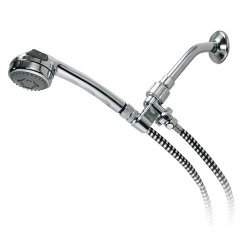 SPRAYERS SHOWER HAND HELD ADJ MASSAGER ARM MOUNT 84IN HOSE CHROME RETAIL PACK (1EA/BX) [482-RTL12045]