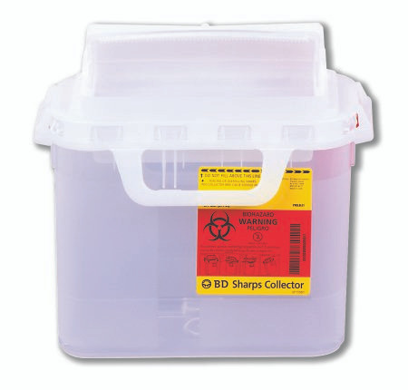 SHARPS CONTAINERS 5.4 QT SIDE ENTRY LID PEARL (20/CS) [BD305444]