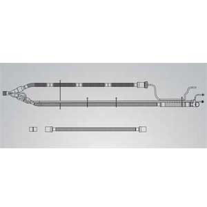 OXYGEN VENTILATOR CIRCUIT PEDIATRIC HEATED W/O PEEP SINGLE LIMB 1.7M X 15MM PULMONETIC SYSTEMS (10/CS) [467-15090-104]