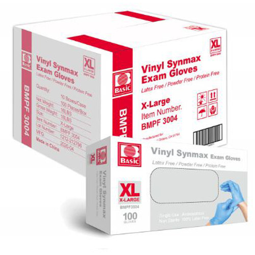 *USE 600-SS14* GLOVES EXAM SYNTH STRETCH VINYL PF DISP LF NS 240MM XL (100/BX 10BX/CS) [600-SS14-CS]