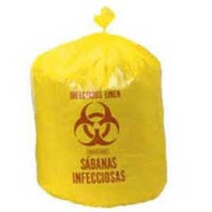 CANS TRASH LINERS ISOLATION YELLOW 45 GAL 37IN X 50IN LLD 1.2MIL INFECTIOUS LINEN MADE USA (10/RL 10RL/CS) [500-HXY50]