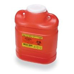 SHARPS CONTAINERS 6.9 QT VERTICAL ONE PIECE FUNNEL VALVE RED (12/CS) [BD305489]