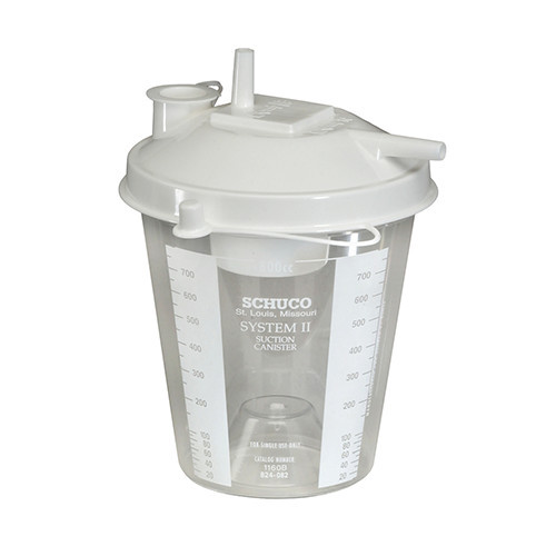 SUCTION ASPIRATOR ACCESSORIES CANISTERS DISP 800CC HI-FLOW SCHUCO (70/CS) [024-S1160BA-CS]