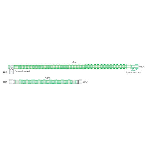 OXYGEN VENTILATOR CIRCUIT ADULT/PEDIATRIC HEATED SINGLE LIMB 0.5M HI PERF 1.5M DISP COMPARE TO RT114 (20/CS) [525-2026035]