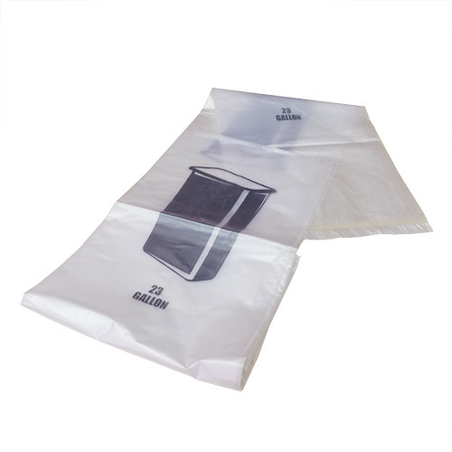 CANS TRASH LINERS 23 GAL CLEAR 29IN X 48IN LLD 1.1MIL W/PRINTED CAPACITY & IMAGE ON BAG RITE SACK MADE USA (100RL/CS ) [500-2948XC]