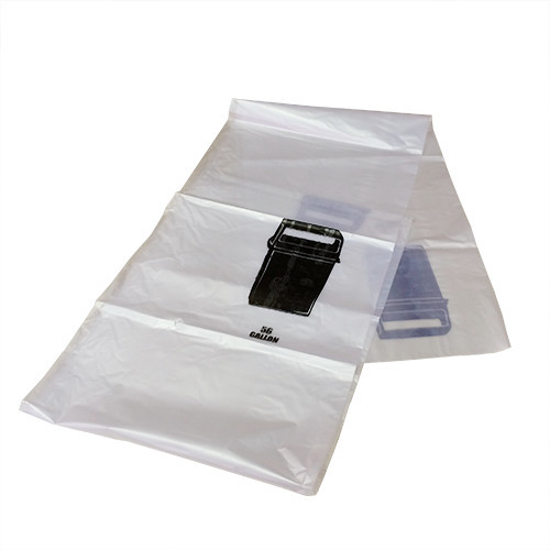 CANS TRASH LINERS 56 GAL CLEAR 44IN X 56IN LLD 1.1MIL W/PRINTED CAPACITY & IMAGE ON BAG RITE SACK MADE USA (70RL/CS) [500-4456XC]