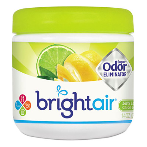 *DISC* CLEANERS ODOR ELIMINATORS AIR FRESHENER ZESTY LEMON LIME 14OZ GEL BRIGHT AIR (6/CS) [427-900248]