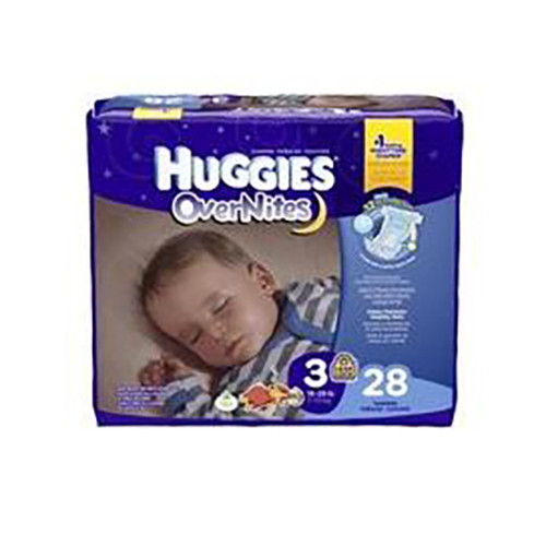 BRIEFS DIAPERS BABY DISP LF SIZE 6 FITS 35+LBS WHITE OVERNITES HUGGIES (15/PK 4PK/CS) [KC49541]