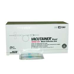 NEEDLES BLOOD COLLECTION SET SAFETY 25GA X .75IN W/12IN TUBING W/O LUER ADAPTER DISP ST BD VACUTAINER (50/BX 4BX/CS) [BD367298]