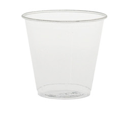 CUPS DRINKING PLASTIC DISP RIBBED 3OZ TRANS HVY WT RELIANT (100/SL 25SL/CS 2500/CS) [500-PLC3]