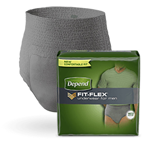 BRIEFS PULL UPS ADULT SUPER ABS DISP LF 38-64IN LG/XL GREY DEPEND F/MEN (17/PK 2PK/CS) [KC47926]