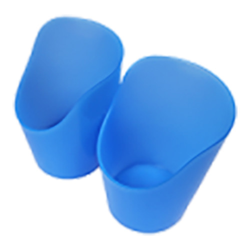 AIDS TO DAILY LIVING CUPS DRINKING PLASTIC BLUE 2OZ FELXI CUT (5/PK) [158-920271]