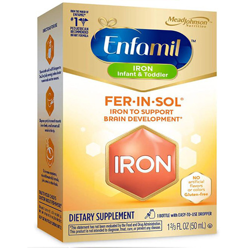 SUPPLEMENTS VITAMINS LIQUID ENFAMIL F/INFANT IRON DROPS 50ML FER-IN-SOL (12/CS) [113-074026]