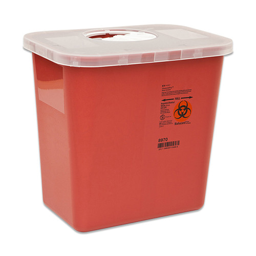 SHARPS CONTAINERS 8 QT / 2 GAL ROTOR LID RED (20/CS) [150-8970]