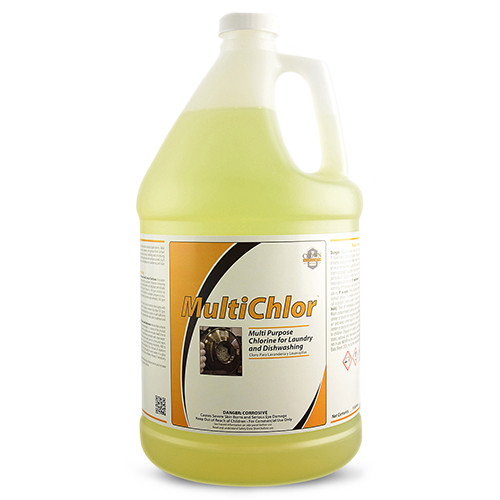 LAUNDRY BLEACH LIQUID MULTI PURPOSE 512-1024:1 DIL 1 GAL MULTICHLOR MADE USA (4GAL/CS) [500-ESL03-G4]