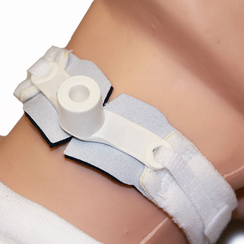 TRACHEOSTOMY TUBE TIES HOLDERS SOFT FOAM COLLAR VELCRO LF 2-PC 1IN W/CUSHION MARPAC (10/BX) [779-230D]