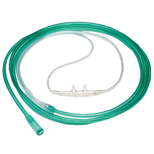 CANNULAS OXYGEN NASAL CURVED TIP ADULT CLEAR W/FOAM EAR CUSHIONS CRIMP RESIST HIGH FLOW W/14FT TUBING SUNMED (25/CS) [157-1600HFTLC-14-25]