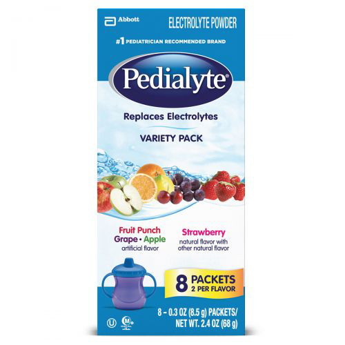 NUTRITIONALS PEDIALYTE F/HYDRATION PWD 0.3OZ FRUIT PUNCH, GRAPE, APPLE & STRAW (8PK/BX 8BX/CS) [154-56090]
