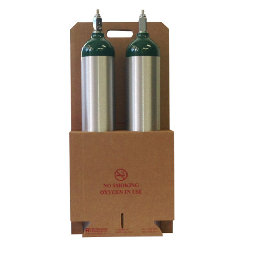 OXYGEN TANK CYLINDER ACCESSORIES HOLDER CARDBOARD TOTE N' GO 4 D OR E CYLINDERS (10/PK) [701-150-2015]