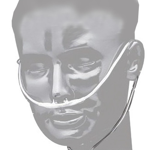CANNULAS OXYGEN NASAL CURVED TIP ADULT CLEAR LOW FLOW CRIMP RESIST W/10FT TUBING SUNMED (50/CS) [157-1600-10-50]