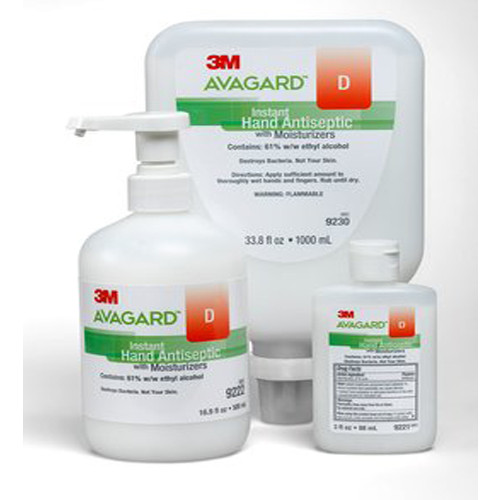 SANITIZERS HAND ETHYL ALCOHOL GEL 61% W/MOISTURIZERS 16.9OZ AVAGUARD D (12/CS) [3M9222]