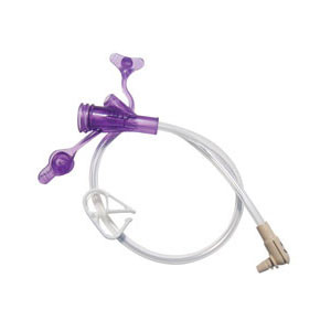 ENTERAL G-TUBE EXT SET Y-PORT RT ANGLE CONNECTOR 12IN PURPLE AMT MINI ONE (10/BX) [412-8-1255]