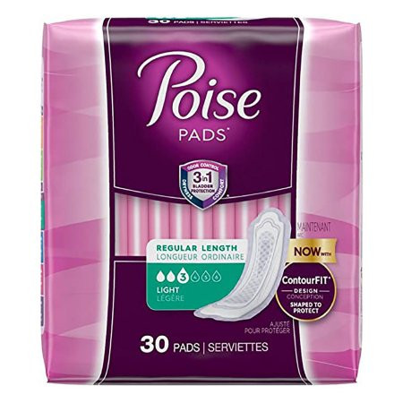 PADS BLADDER CONTROL GUARDS REG ABS DISP LF 8IN ULTRA THIN WHITE POISE (30/BG 4BG/CS) [KC51668]