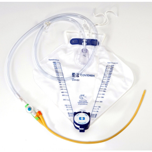 KITS/TRAYS PRECONNECTED FOLEY DISP ST HYDROGEL COATED LATEX 14FR 5CC W/2000ML DRAIN BAG & LUER-SLIP SAMPLING DOVER (10/CS) [150-8944]