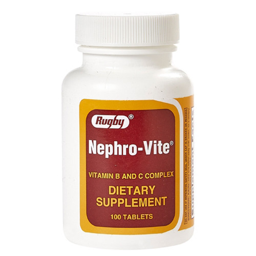 SUPPLEMENTS VITAMINS B & C COMPLEX TABLETS NEPHRO-VITE MADE USA (100/BTL 24/CS) [PH352]