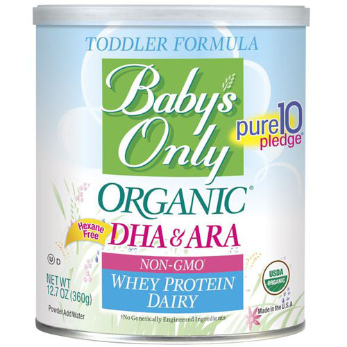 NUTRITIONALS BABYS ONLY DAIRY WHEY F/TODDLER ORGANIC DHA & ARA 12.7OZ PWD UNFLV (6/CS) [718-22928-1]