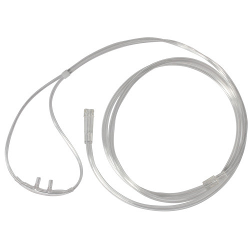 CANNULAS OXYGEN NASAL CURVED SOFT TIP ADULT CLEAR CRIMP RESIST W/4FT TUBING LF COMPLIANCE SOLN (50/CS) [400-C04N]