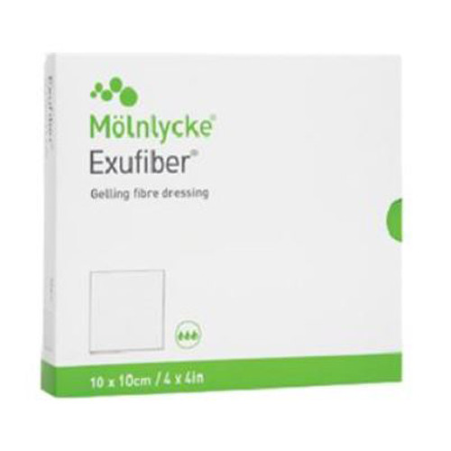 DRESSINGS CONTACT GELLING FIBER ST LF 4IN X 4.8IN EXUFIBER (10/BX 6BX/CS) [MOL709902]