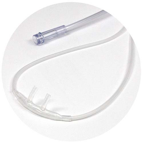 CANNULAS OXYGEN NASAL SOFT TIP ADULT CLEAR CRIMP RESIST W/ 4FT TUBING (50/CS) [400-C04S]