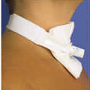 TRACHEOSTOMY TUBE TIES HOLDERS SOFT FOAM COLLAR VELCRO LF 2-PC 1.5IN FITS UP TO 28IN TRACHTIE BARIATRIC (10/BX) [507-501W]