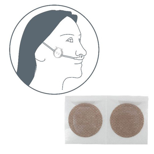 CANNULAS OXYGEN NASAL ACCESSORIES SECUREMENT STICKERS LF INDV WRAPPED (25PR/CS) [781-RES080]