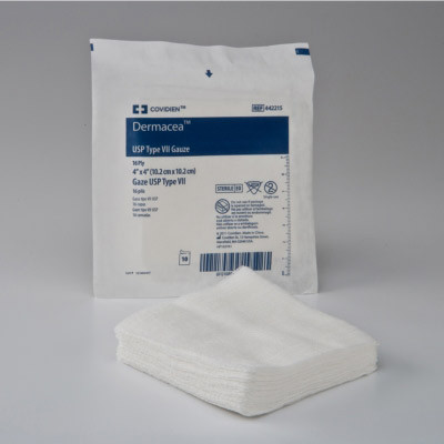 DRESSINGS GAUZE SPONGES NS 12PLY 2IN X 2IN USP TYPE VII DERMACEA (200/BG 40BG/CS) [150-441218]