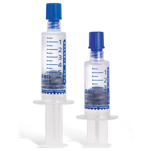 SYRINGES DISP ST PREFILLED IV HEPARIN LOCK FLUSH 10CC W/5CC FILL POSIFLUSH (30/BX 16BX/CS) [BD306414]