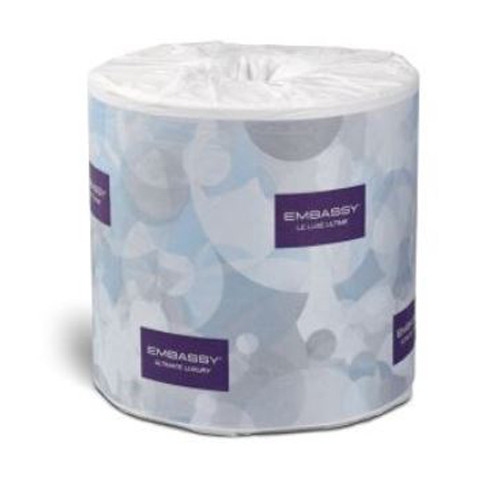 TISSUE TOILET DISP 2PLY 4.25IN X 4IN EMBOSSED PREMIUM EMBASSY (500SH/RL 80RL/CS) [346-05780]