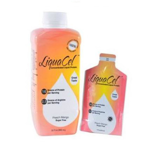 NUTRITIONALS LIQUACEL PROTEIN LIQ W/ARGININE 1OZ PKT SUGAR FREE PEACH MANGO (100PKT/CS) [261-GH86]