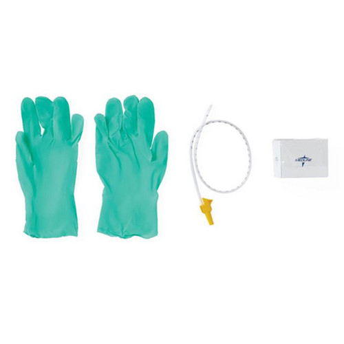 KITS/TRAYS SUCTION TRACH OPEN CATHETERS W/DIRECTIONAL VALVE WHISTLE TIP GRAD MARKING W/CUP & 2GLV DISP ST 12FR (50/CS) [122-DYND40971]