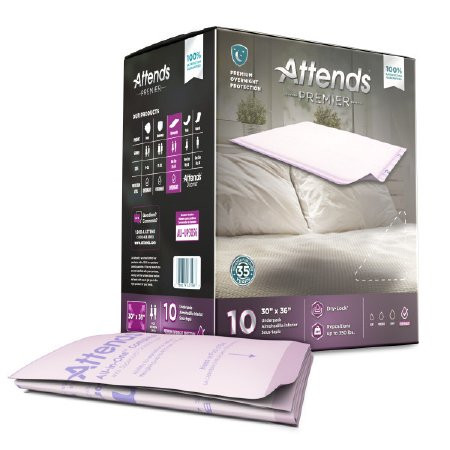 UNDERPADS DISP CHUX 30IN X 36IN OVERNIGHT ABS LF BREATHABLE 350LB PREMIER MADE USA (10/PK 6PK/CS) [338-ALI-UP3036]