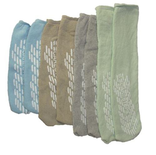 *USE - 600-SL06* SLIPPERS TERRY TREADS W/O SOLE MD ANKLE LENGTH BLUE CARE STEPS (48PR/CS) [600-SL11]